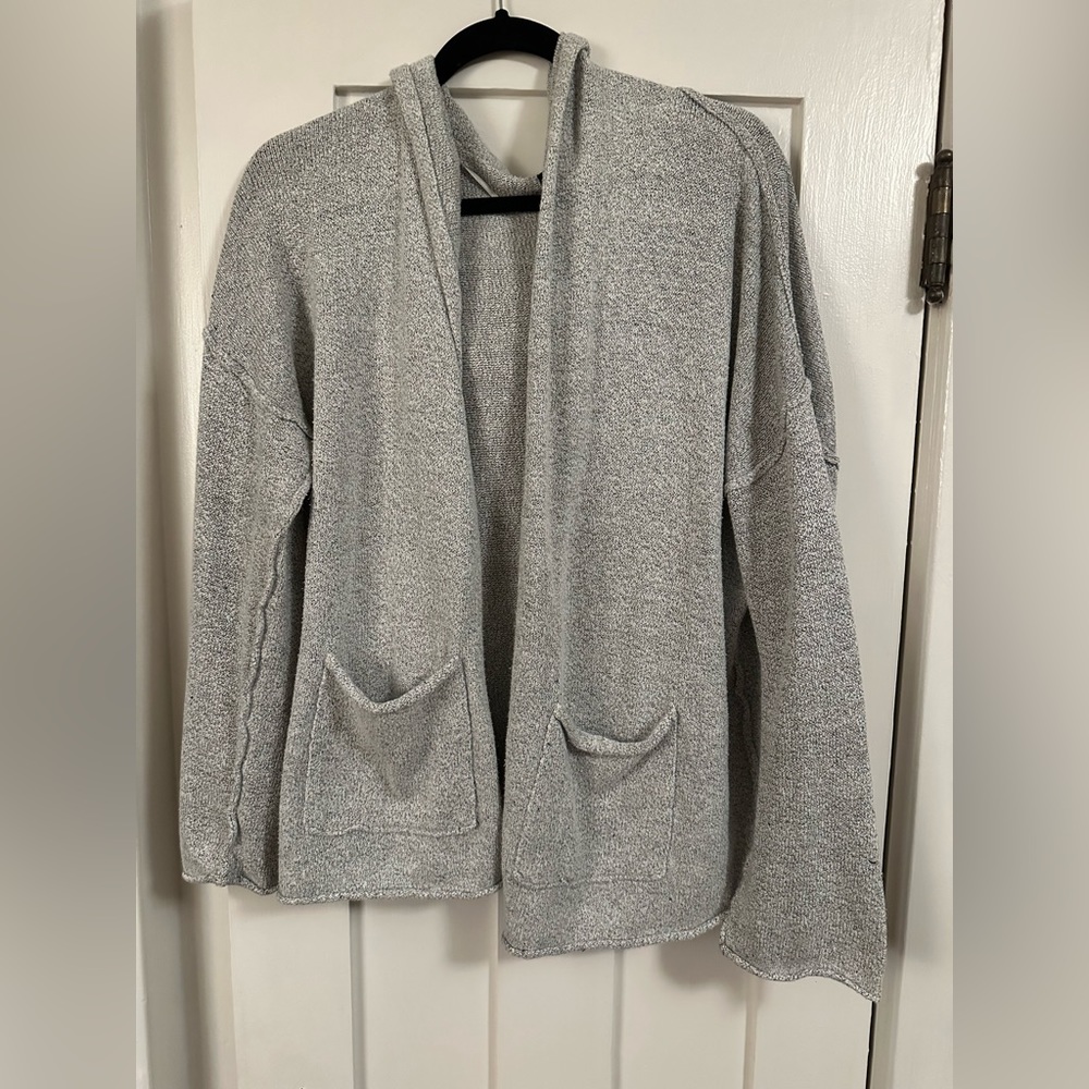 BDG hooded grey cardigan sweater
